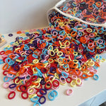 50Pcs/bag Colorful Basic Nylon Ealstic Hair Ties for Girls Ponytail Hold Scrunchie Rubber Band Kid Fashion Hair Accessories