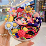 10/20/30 Pcs/set Girls Fruit Cartoon Hair Ties Small Elastic Rubber Hair Band Ring For Children Ponytail Holder Hair Accessories