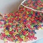 50Pcs/bag Colorful Basic Nylon Ealstic Hair Ties for Girls Ponytail Hold Scrunchie Rubber Band Kid Fashion Hair Accessories