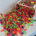 50Pcs/bag Colorful Basic Nylon Ealstic Hair Ties for Girls Ponytail Hold Scrunchie Rubber Band Kid Fashion Hair Accessories