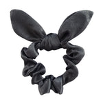 Satin Silk Bunny Ear Hair Scrunchies Gentle Rabbit Ear Hair Elastic Band Ponytail Bow Tie Scrunchy Hair Accessory