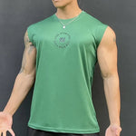 2024 New summertime Men's vest casual sports T-shirt Fitness training Tank top Gym t-shirt man quick-dry Men's clothing Top