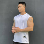 2024 New summertime Men's vest casual sports T-shirt Fitness training Tank top Gym t-shirt man quick-dry Men's clothing Top