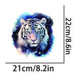 Starry Sky Constellation Tiger Iron on Patch Dtf Transfers Ready to Press Iron on Patches for Clothes Shirts Transfer DIY Sewing