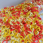 50Pcs/bag Colorful Basic Nylon Ealstic Hair Ties for Girls Ponytail Hold Scrunchie Rubber Band Kid Fashion Hair Accessories