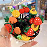 10/20/30 Pcs/set Girls Fruit Cartoon Hair Ties Small Elastic Rubber Hair Band Ring For Children Ponytail Holder Hair Accessories