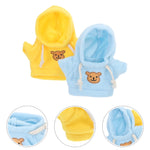 2 Pcs Stuffed Animal Hoodies Plush Bear Outfit Mini Clothes for Dress Up Accessory DIY Accessories Girl Toys