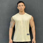 2024 New summertime Men's vest casual sports T-shirt Fitness training Tank top Gym t-shirt man quick-dry Men's clothing Top