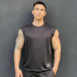 2024 New summertime Men's vest casual sports T-shirt Fitness training Tank top Gym t-shirt man quick-dry Men's clothing Top