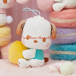 Japanese Original Sanrio Cotton Candy Plush Doll Melody Kuromi Cinnamoroll Pompom Purin Pochacco Anime Toys for Children Pendant