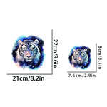 Starry Sky Constellation Tiger Iron on Patch Dtf Transfers Ready to Press Iron on Patches for Clothes Shirts Transfer DIY Sewing