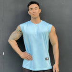 2024 New summertime Men's vest casual sports T-shirt Fitness training Tank top Gym t-shirt man quick-dry Men's clothing Top