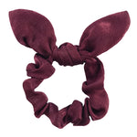 Satin Silk Bunny Ear Hair Scrunchies Gentle Rabbit Ear Hair Elastic Band Ponytail Bow Tie Scrunchy Hair Accessory